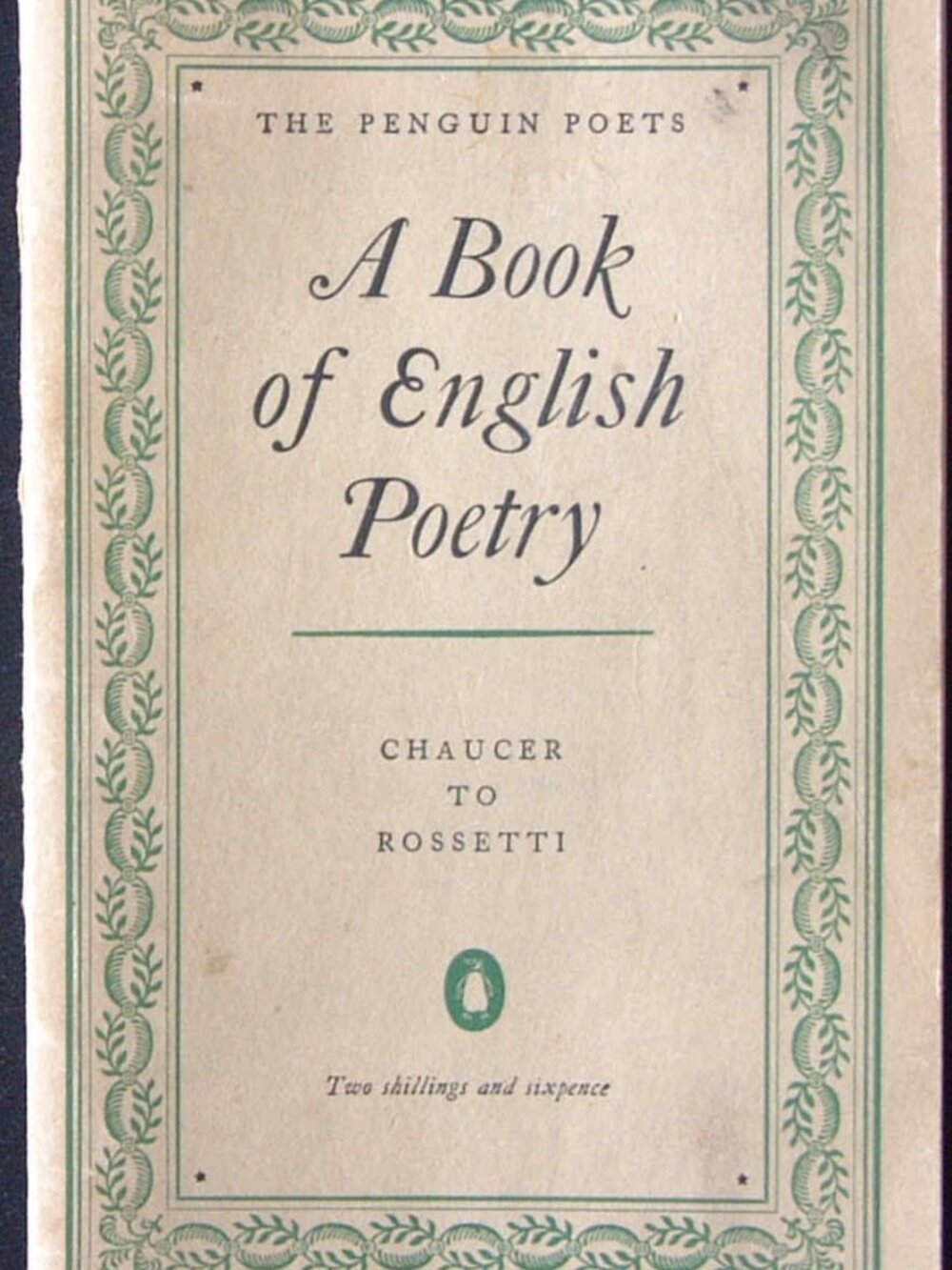 A Book of English Poetry: Chaucer to Rossetti